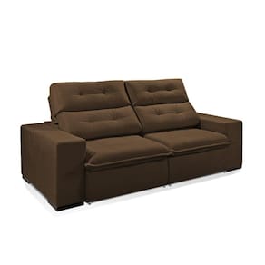 Sofá 3 Lugares Turmalina 180 Cm Konfort King Marrom