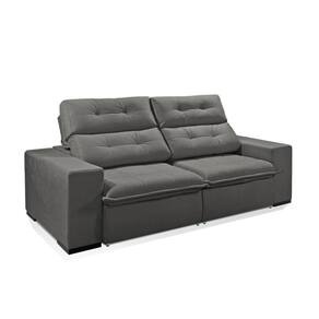 Sofá 4 Lugares Turmalina 252 Cm Konfort King Cinza