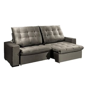 Sofá 3 Lugares Brasil 180 Cm Konfort King Capuccino