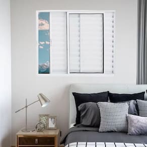 Janela Veneziana de Alumínio 3 Folhas 100 x 80cm Linha Modular Branco