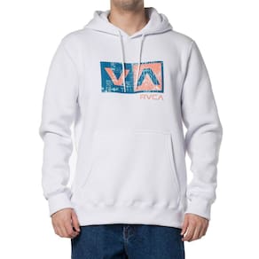 Moletom RVCA Canguru Balance Box 305G WT24 Branco