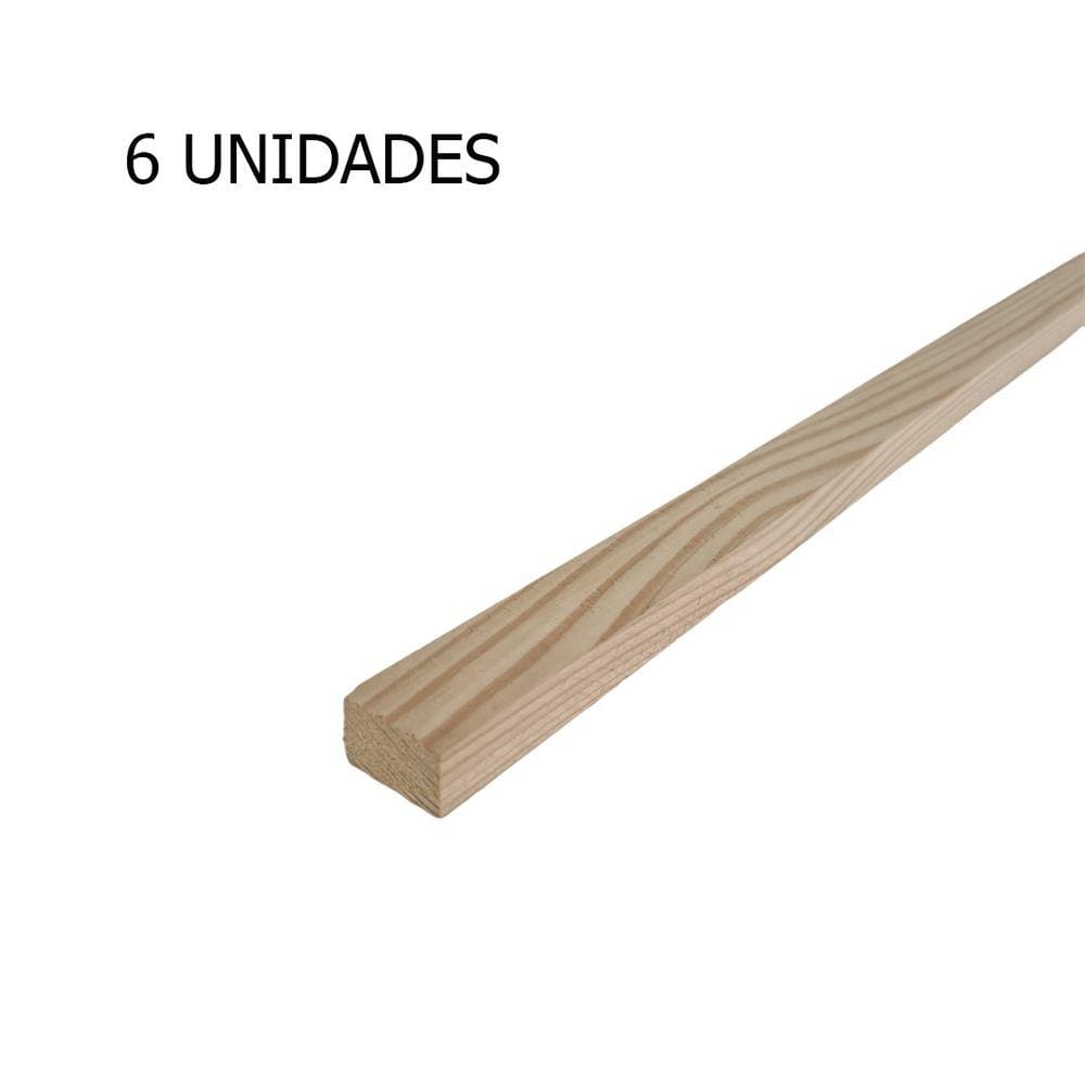 6 Ripas/Sarrafos de 2x3x30 cm Madeira de Pinus