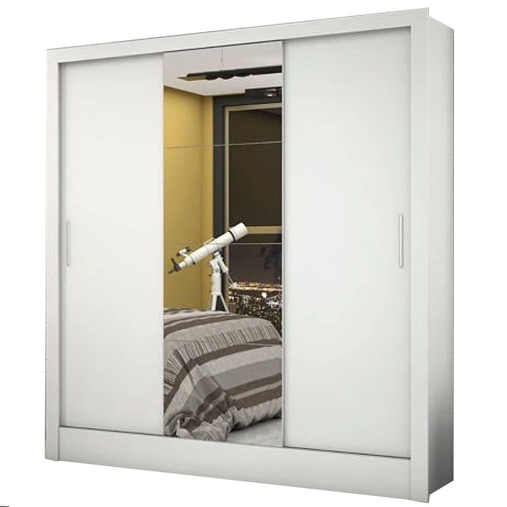 Guarda Roupa Santiago Casal 3 Portas 3 Gavetas Carioca Cor Branco