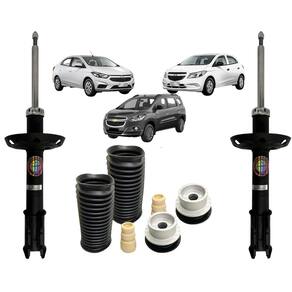 2 Amortecedor Dianteiro Kayaba + Kit Batente Chevrolet Prisma 2013 A 2019