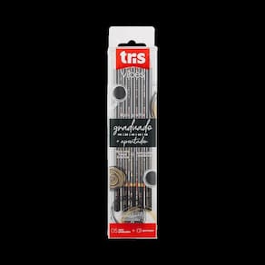 Kit Lápis Tris Grafite Graduado Vibe 5Un + Apontador