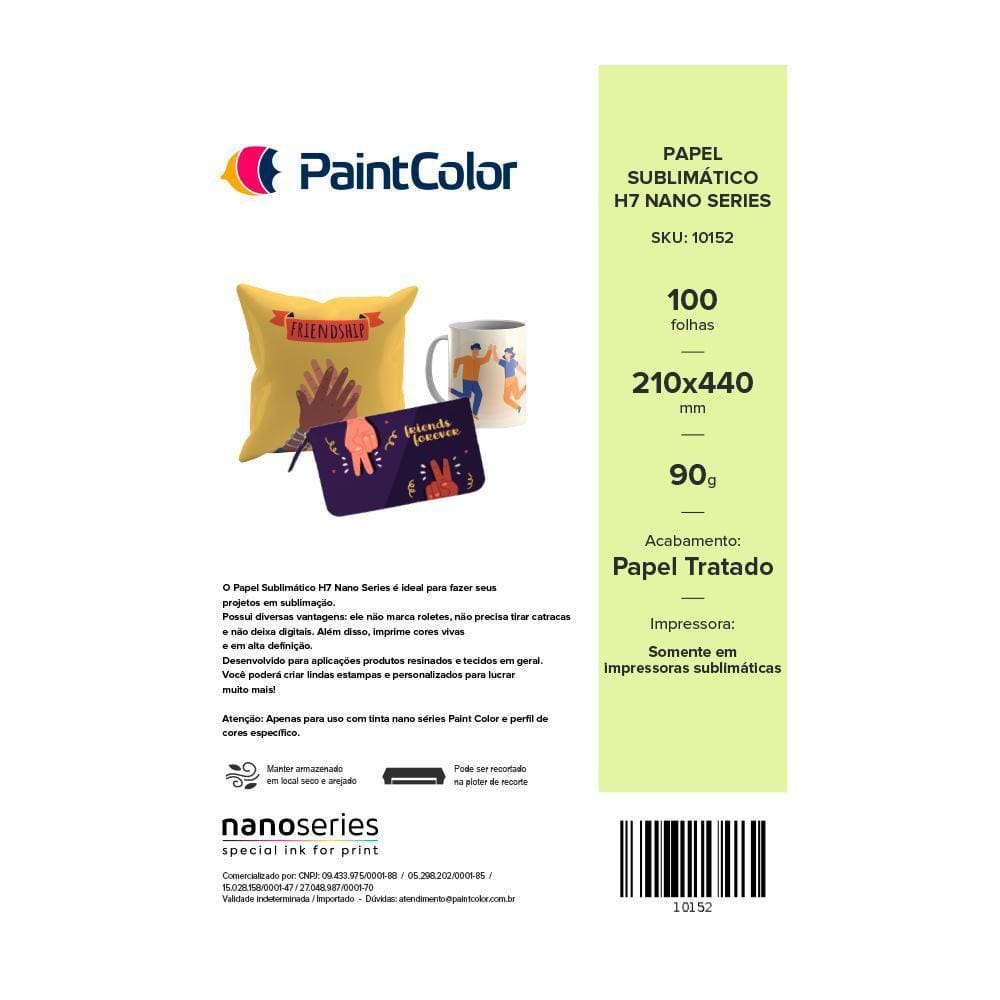 Papel Sublimatico H7 210x440mm Nano Series - 100 fls