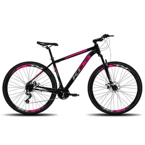 Bicicleta Aro 29 KOG 21v e Freio a Disco Preto Rosa e Cinza