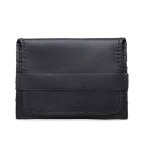 Carteira Envelope Masculina Couro Rustico de Mão Pequena Resistente Com Costura Manual Reforçada