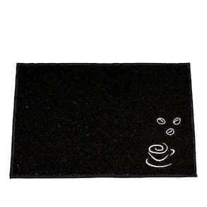 Tapete de Cozinha Bordado Vizapi Cafe Expresso 40x60cm Preto