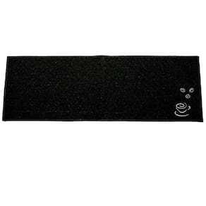 Tapete de Cozinha Passadeira Bordado Vizapi Cafe Expresso 40x120cm Preto