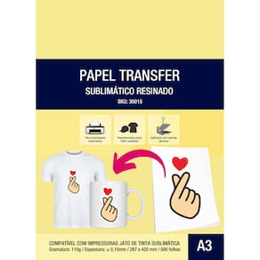 Papel Transfer Sublimático Resinado Fundo Azul A3 - 500 F