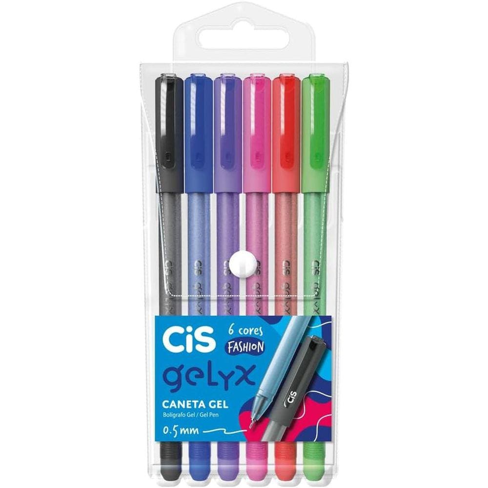 Caneta Gel Gelyx 0.5mm 6 Cores Cis