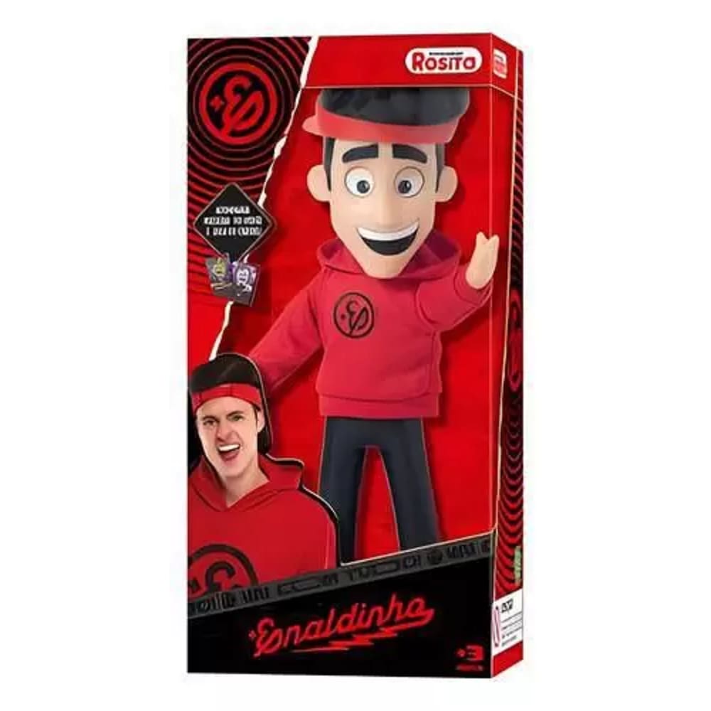 Boneco Enaldinho 25 cm + Pulseira Do Poder e Jogo de Cartas