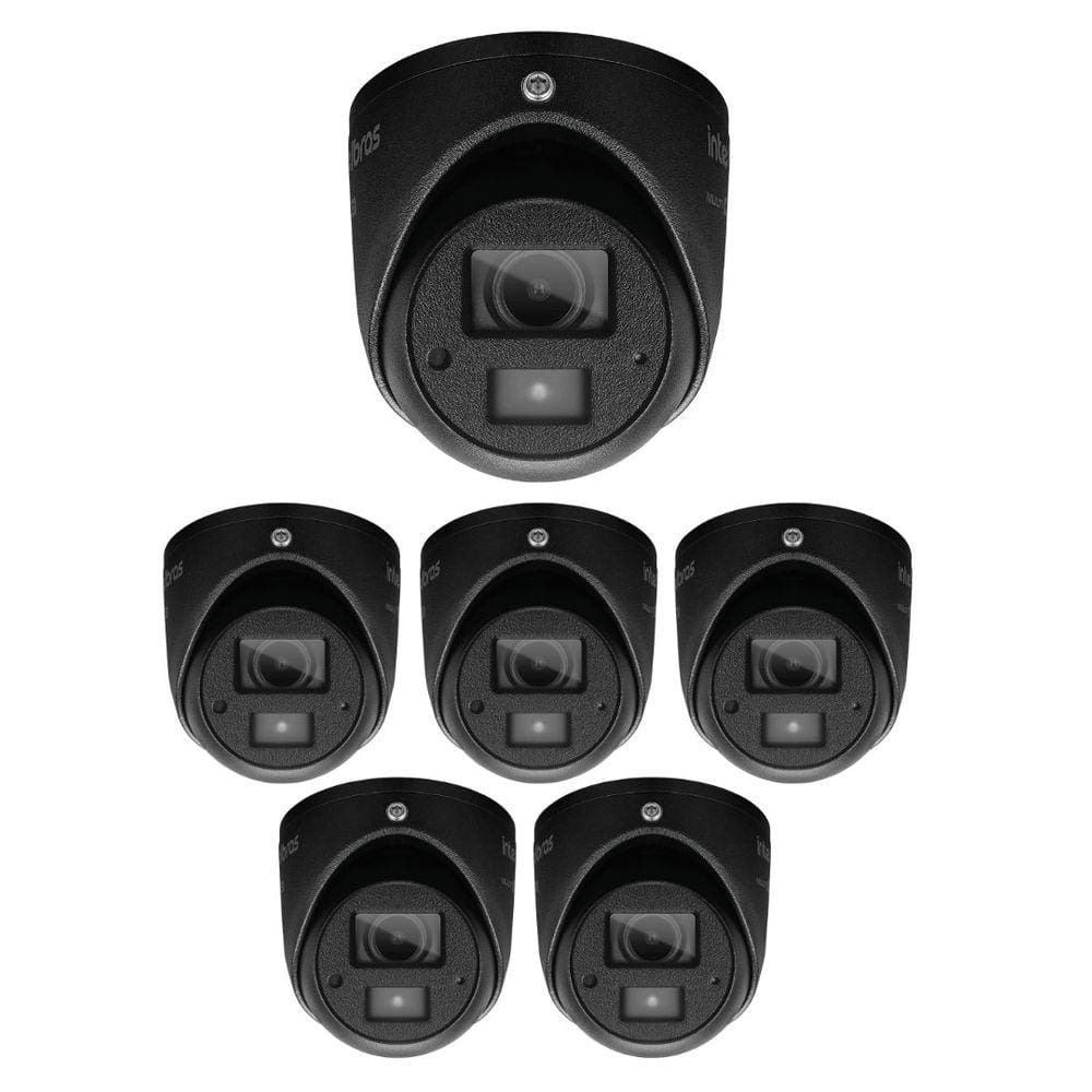 Kit 6 Câmeras Multi HD 2 Megapixels 20m VHD 3220 MINI D BLACK Intelbras