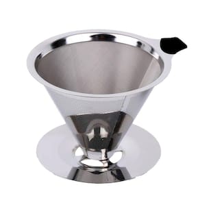 Coador Café Inox Peneira Reutilizável Sem Filtro Grande