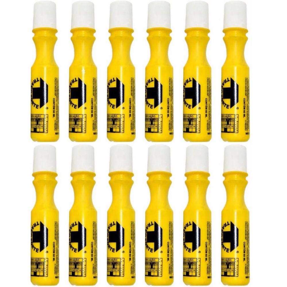 Kit 12 Marcadores Industrial Amarelo Baden