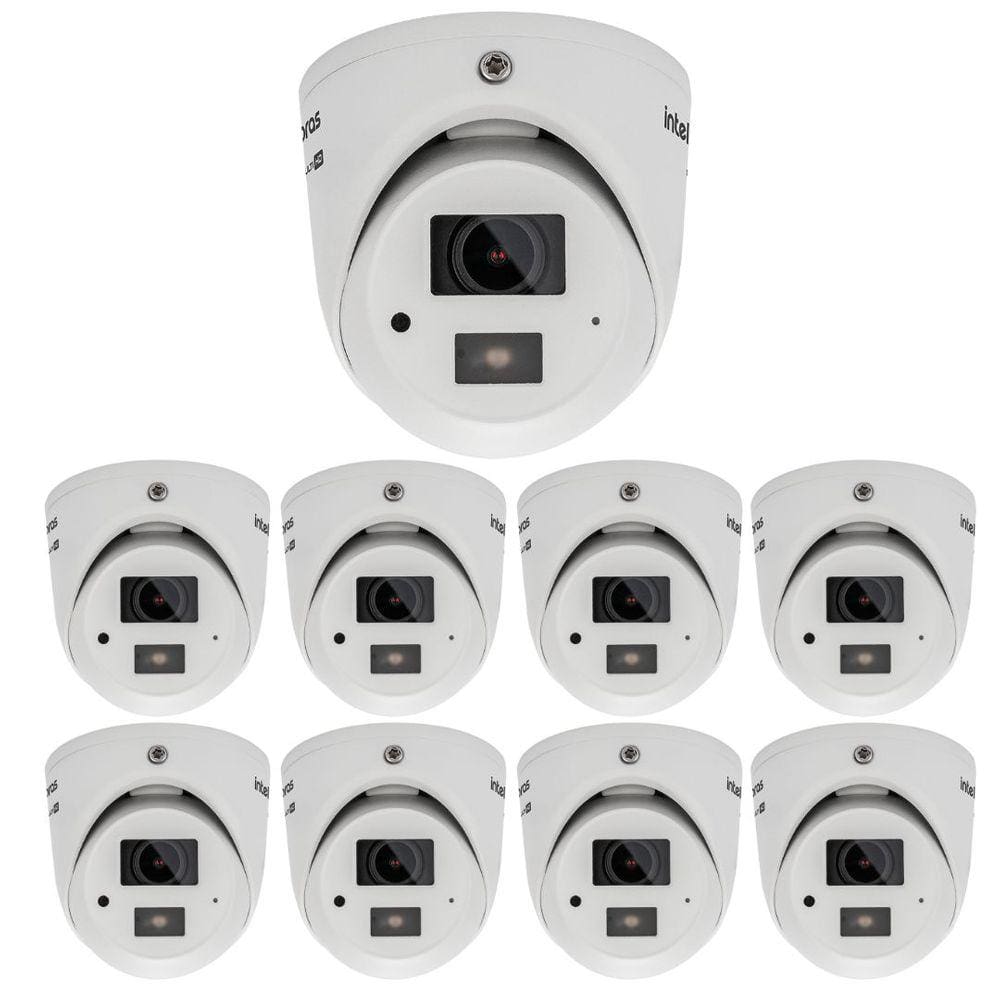 Kit 9 Câmeras Multi HD 2 Megapixels 20m VHD 3220 MINI D Intelbras