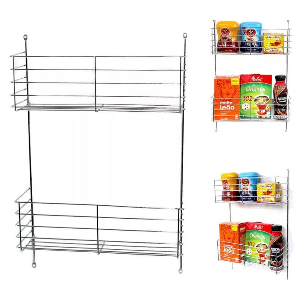 Porta Tempero Duplo Cromado Arapuxe