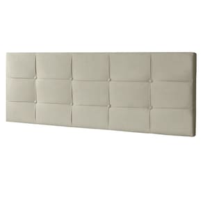 Cabeceira Painel Solteiro 0,90m Roma Suede Bege - Pallazio