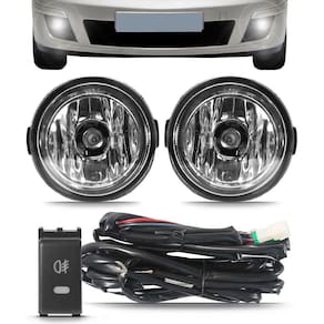Kit Farol de Milha Neblina Tiida 2005 2006 2007 2008 Sem Moldura Botão Painel