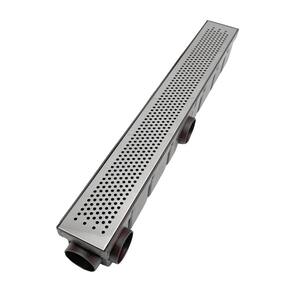 Ralo Linear Quintal Varanda 6x50 Bolinha Cocho Marrom