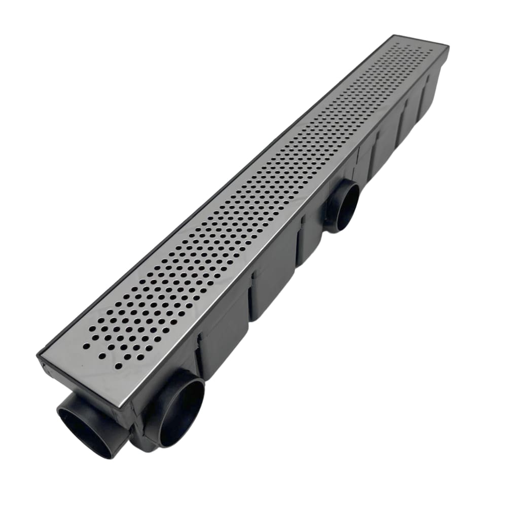 Ralo Linear 6x50 Inox Perfurado Quintal Coletor Preto