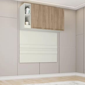 Ponte Guarda-roupa Casal 3 Portas 1450mm Seletto Areia HP/Jequitibá
