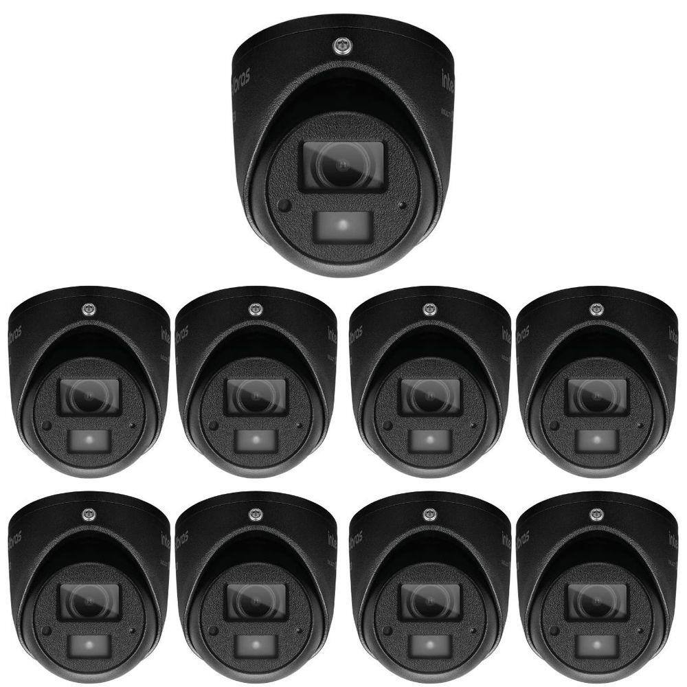 Kit 9 Câmeras Multi HD 2 Megapixels 20m VHD 3220 MINI D BLACK Intelbras
