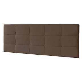 Cabeceira Painel Solteiro 0,90m Roma Suede Marrom - Pallazio