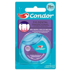 Fio Dental Condor Tradicional 25m - Embalagem com 6 Unidades