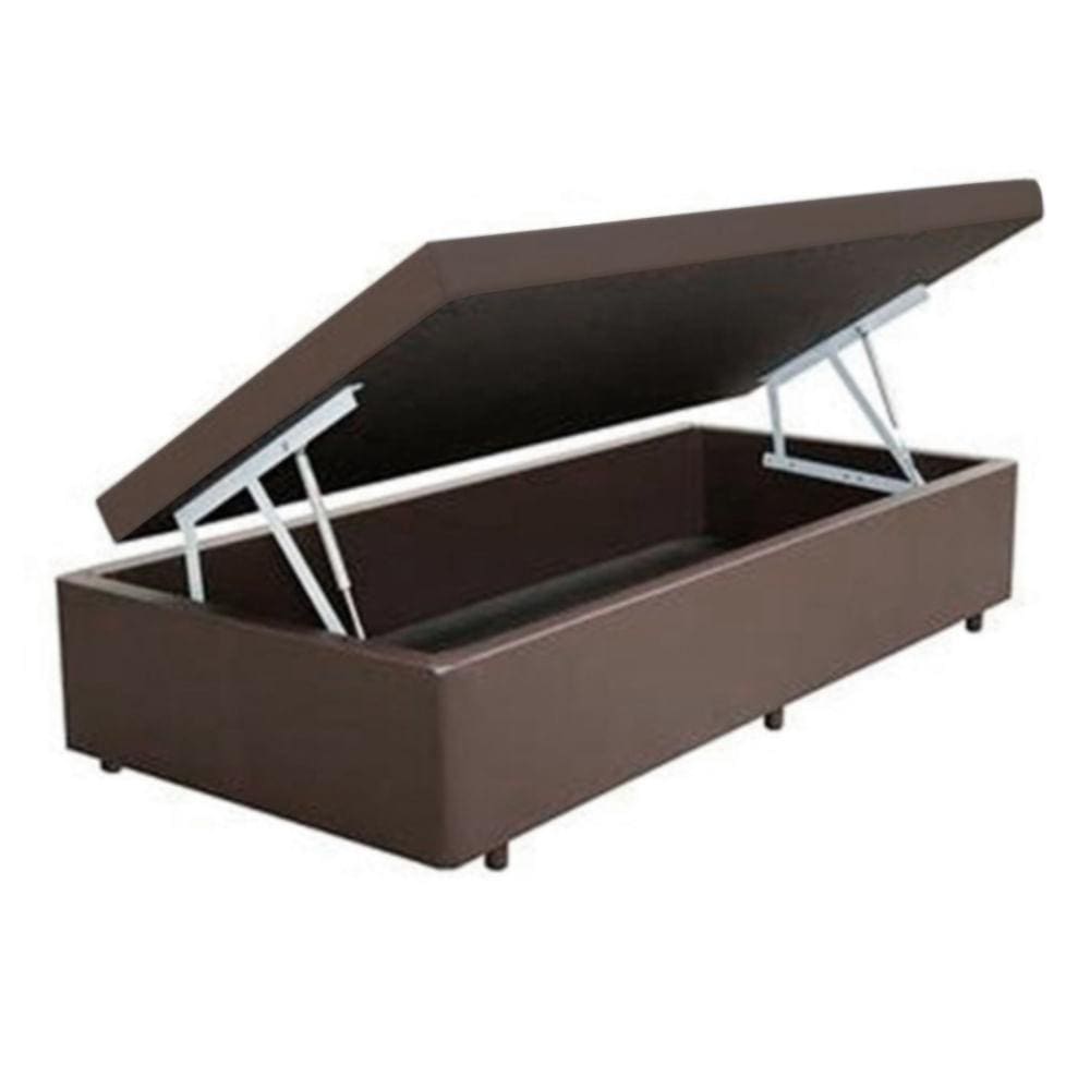 Box Baú Orthocrin Marrom Solteiro- 88x188x31