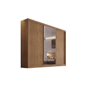 Guarda Roupa Casal 3 Portas De Correr E 4 Gavetas C- 1 Espelho Diamond-toulon Freijo Cumaru