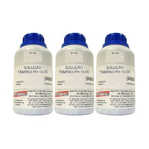 Kit 3 Solução Tampão St-110 Ph 10,00 500Ml Utilizada Calibração Medidor Ph Instrutherm