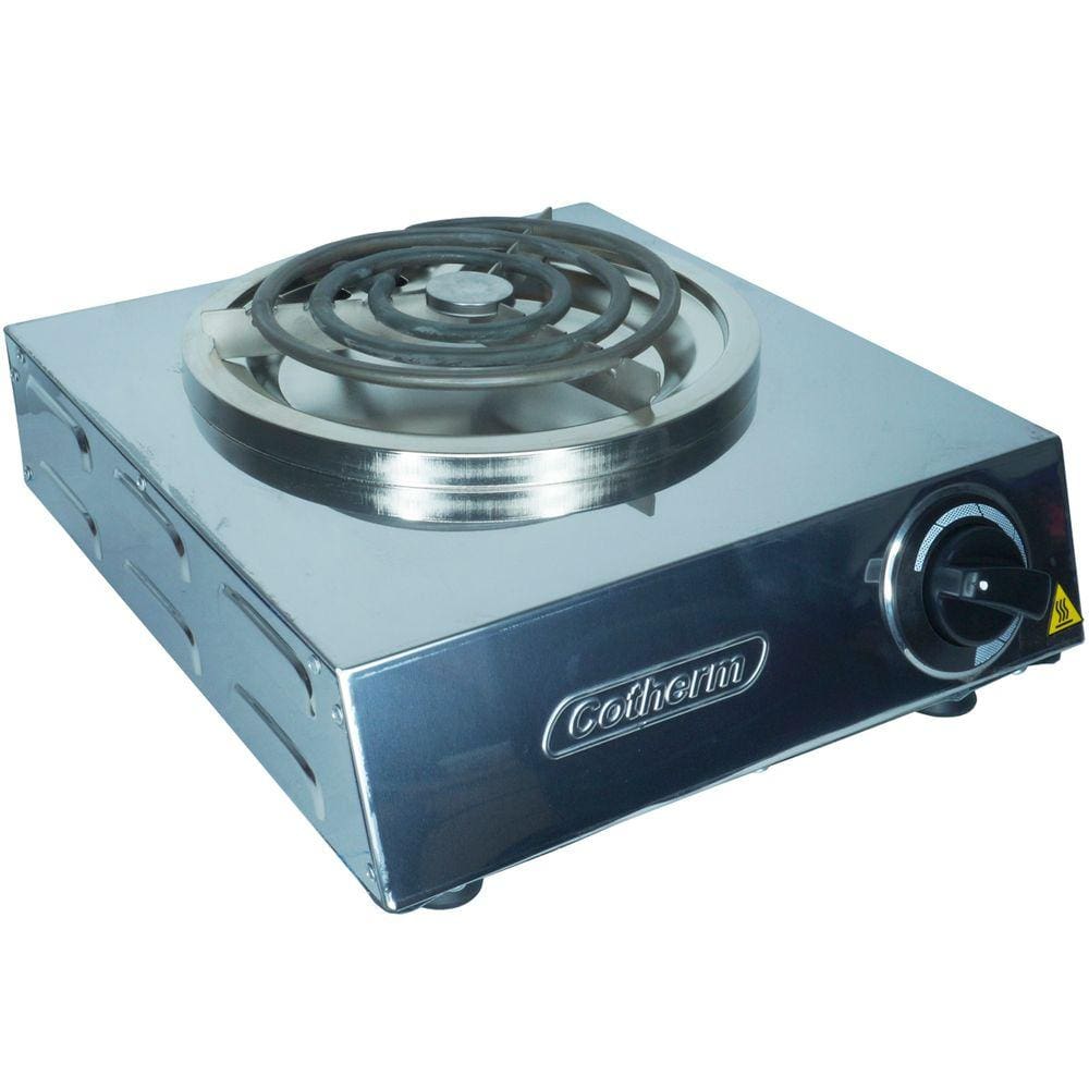 Fogão Elétrico Profissional Portátil Mesa 1 Boca 220mm 1500W Esmeralda Inox Resistência Cotherm