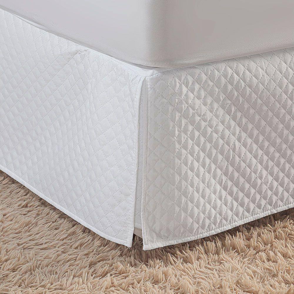 Saia Para Cama Box King Pratic Matelada 1 Peça - Branco
