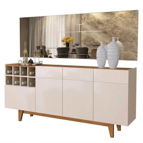 Buffet 3 Portas 1 Gaveta Philadelphia Mavaular Off White - Naturalle