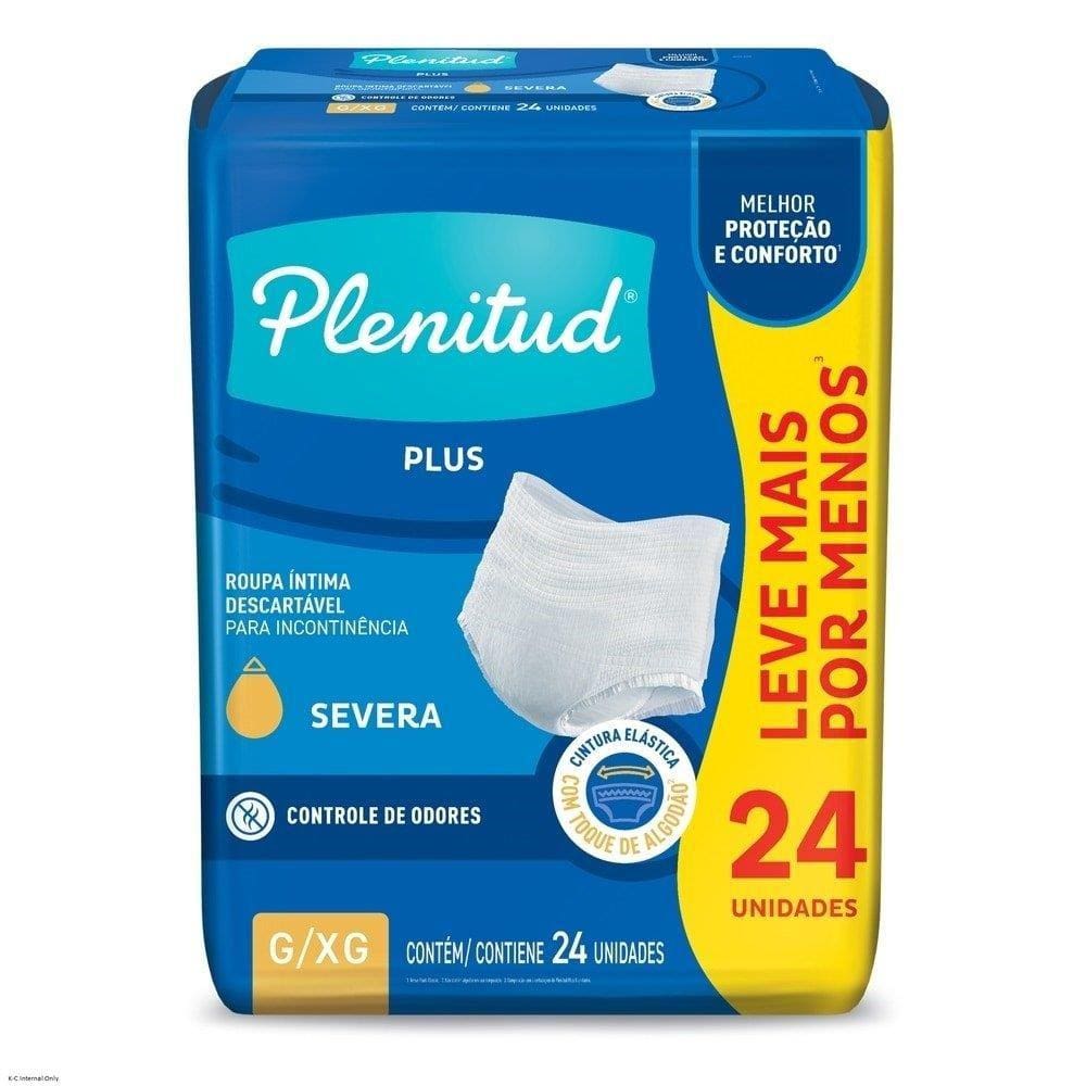 Roupa Íntima Plenitud Plus Tamanho G/XG - 2 Pacotes com 24 Tiras - Total 48 Tiras