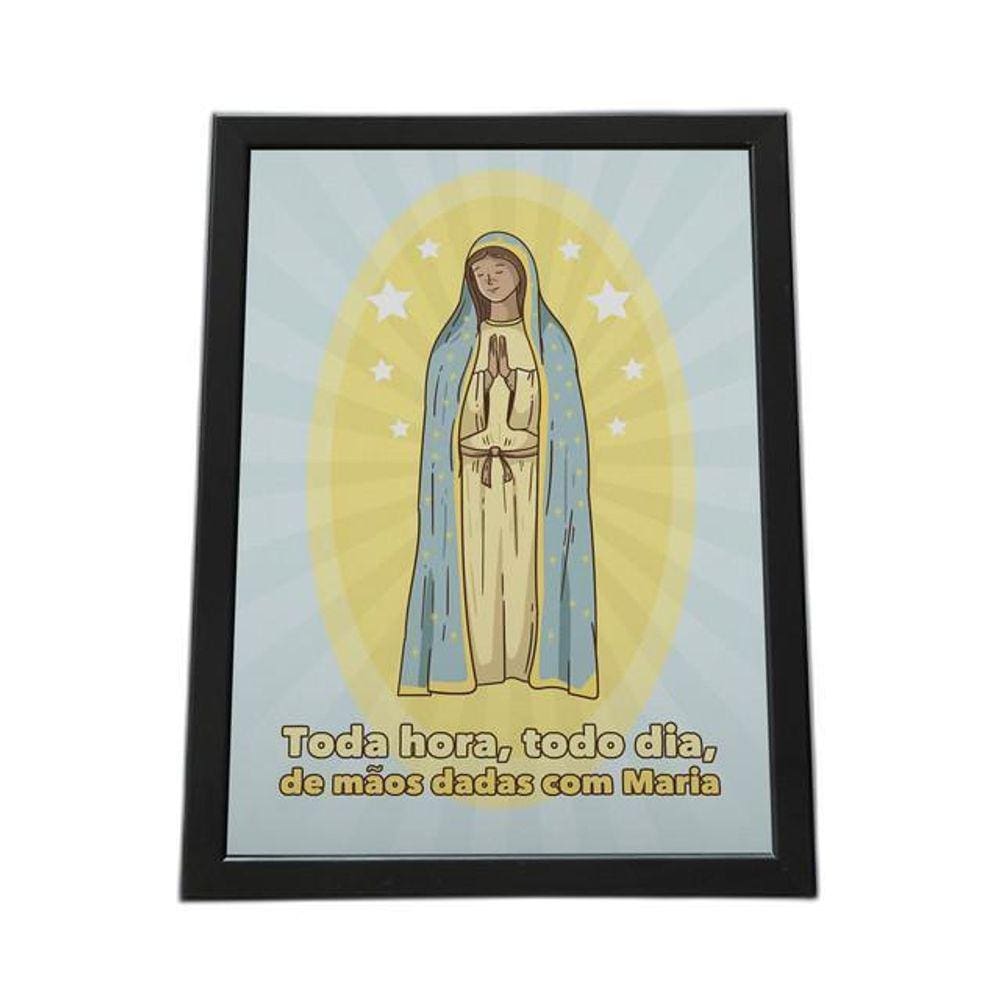 Quadro Com Moldura Mãos Dadas Com Maria