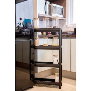Estante Organizadora Geo Linear 4 Prateleiras Cinza Mushroom