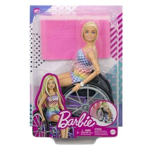 Hjt13 Barbie Fashionista Boneca Cadeira De Rodas Rosa