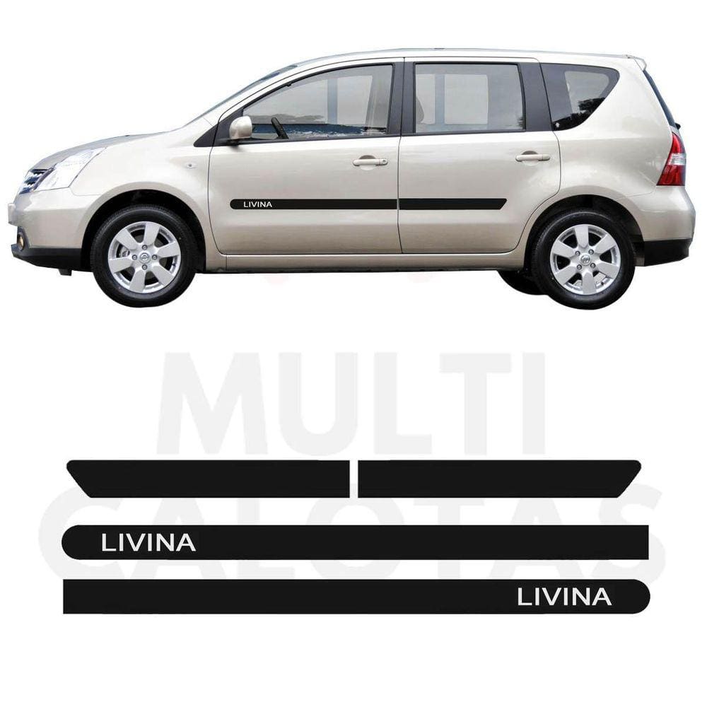 Friso Lateral Borrachão Livina 2010 A 2014 Com Nome