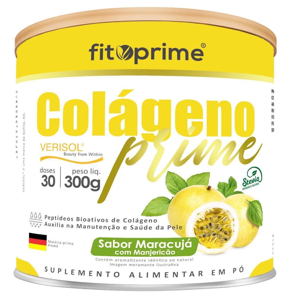 Colágeno Verisol Fitoprime Lata 300Mg Maracujá C/Manjericão