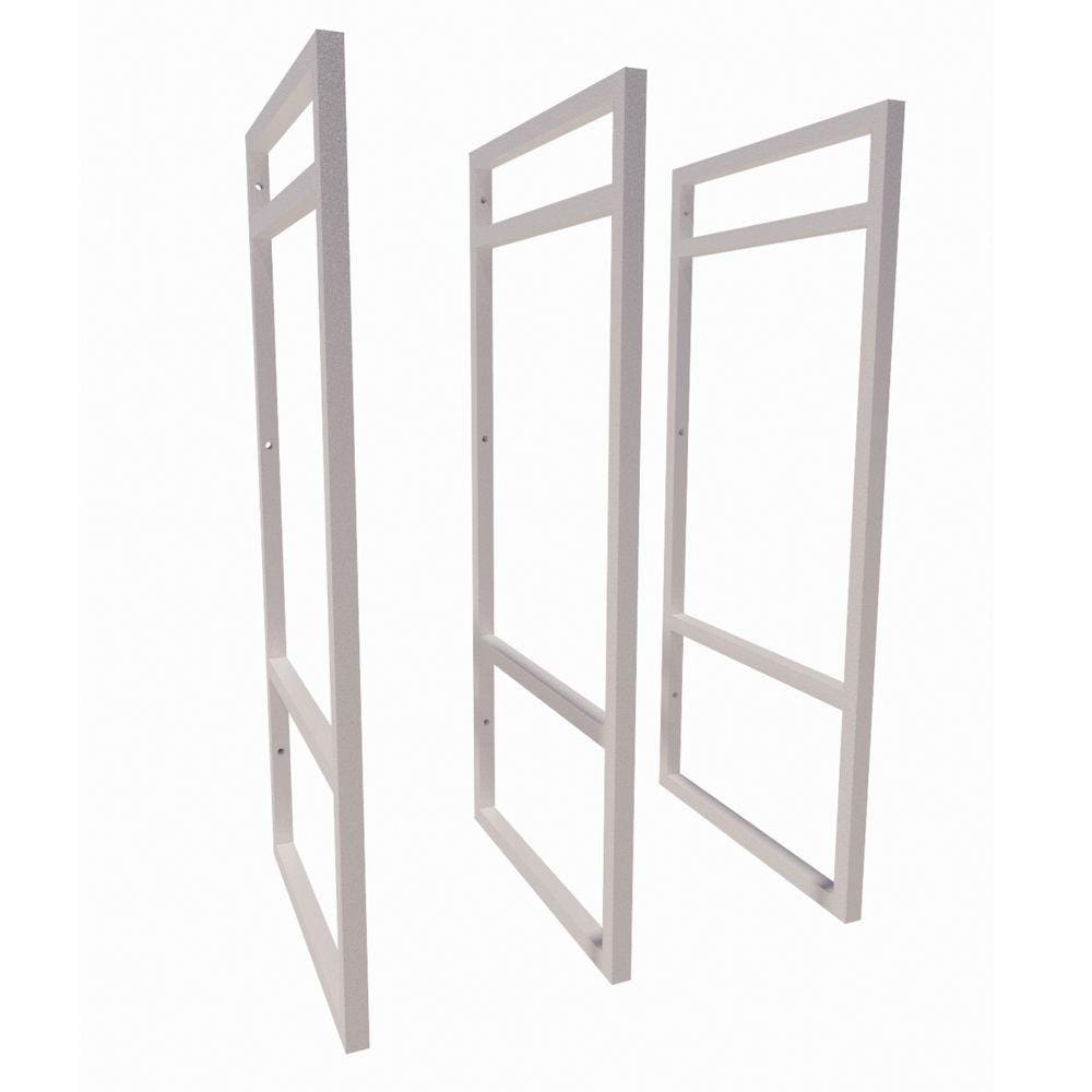 3 Suporte Prateleira Duplo Estilo Industrial Parede Teto Branca