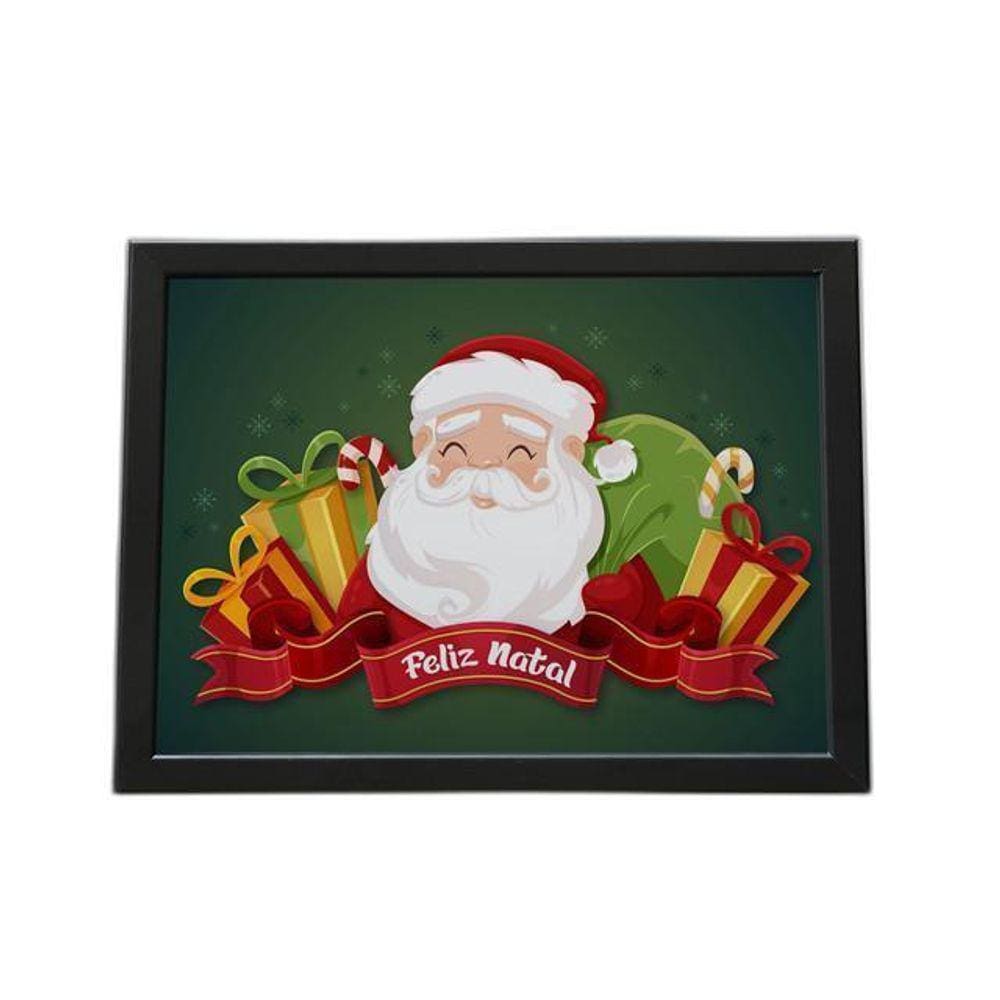 Quadro Com Moldura Feliz Natal Papai Noel