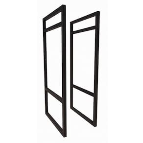 2 Suporte Prateleira Nicho Industrial Suspensa Parede Teto Preto