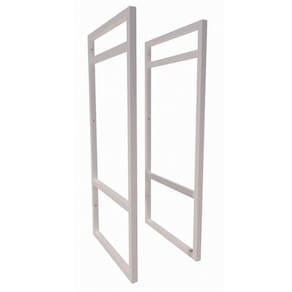 2 Suporte Prateleira Nicho Industrial Suspensa Parede Teto Branca