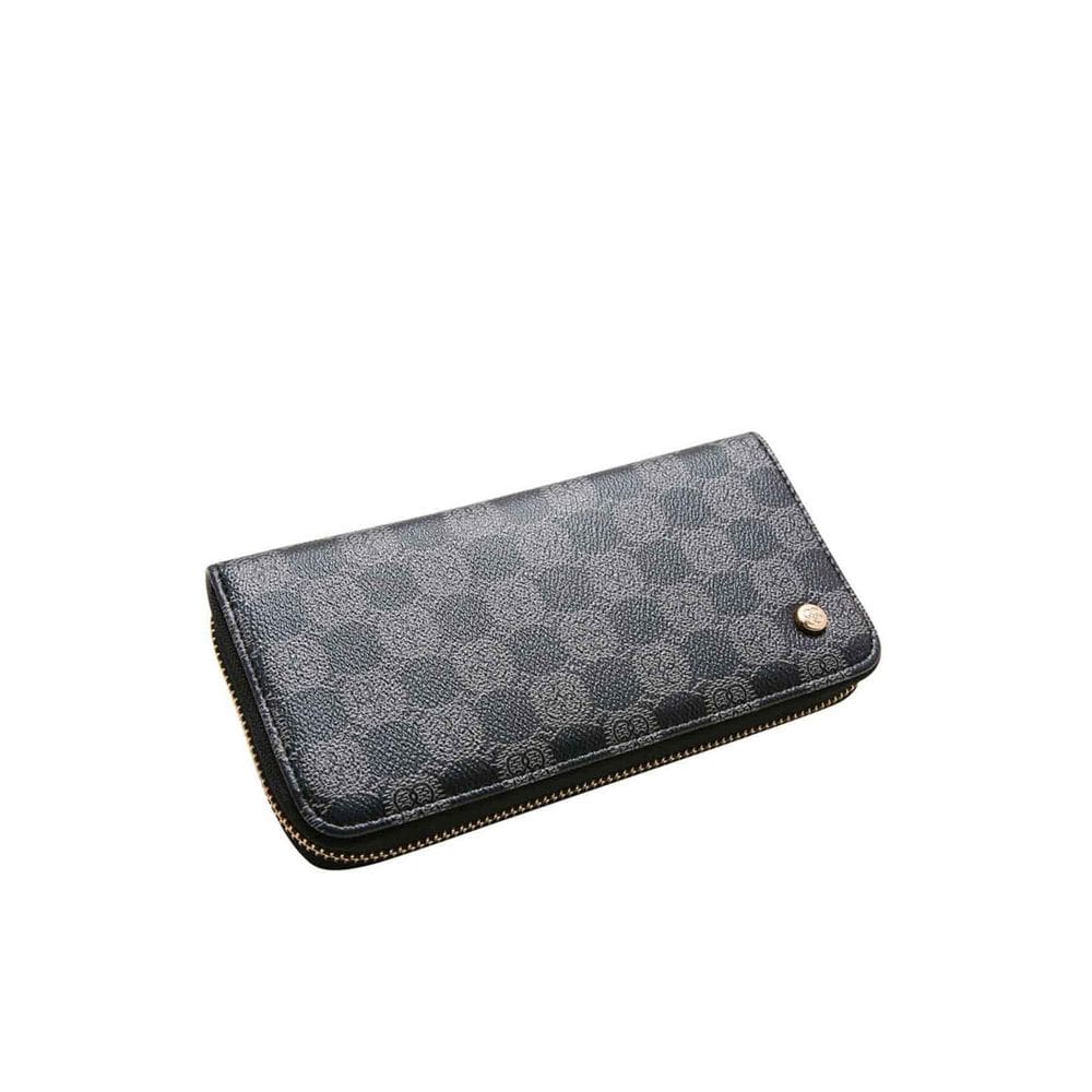 Carteira Zíper Feminina Chenson Monograma 2415194 Preto