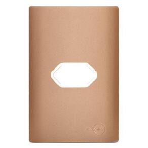 Placa Para 1 Tomada Horizontal 4X2 - Novara Ouro Rose