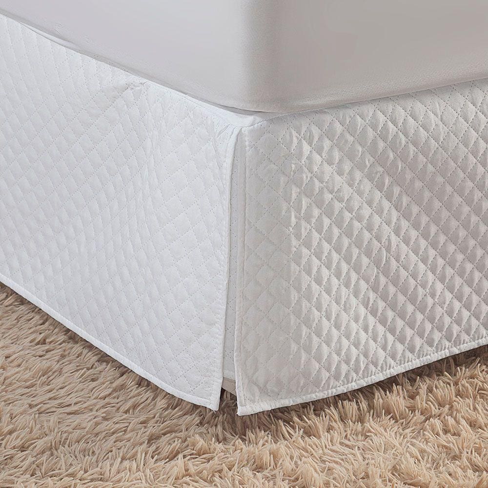 Saia Para Cama Box Solteiro Pratic Matelada 1 Peça - Branco