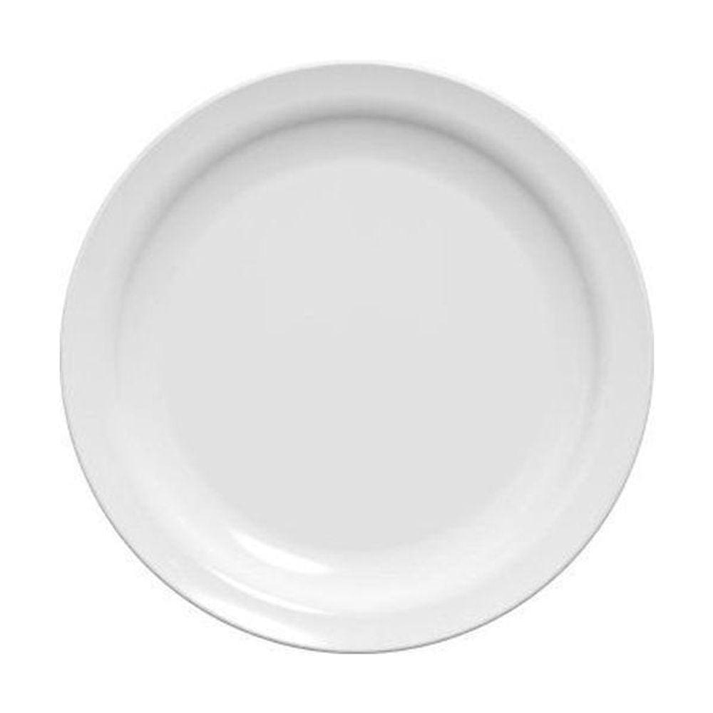 Kit 6 Prato Nadir Duralex Opaline Gourmet Raso 23,5Cm Branco